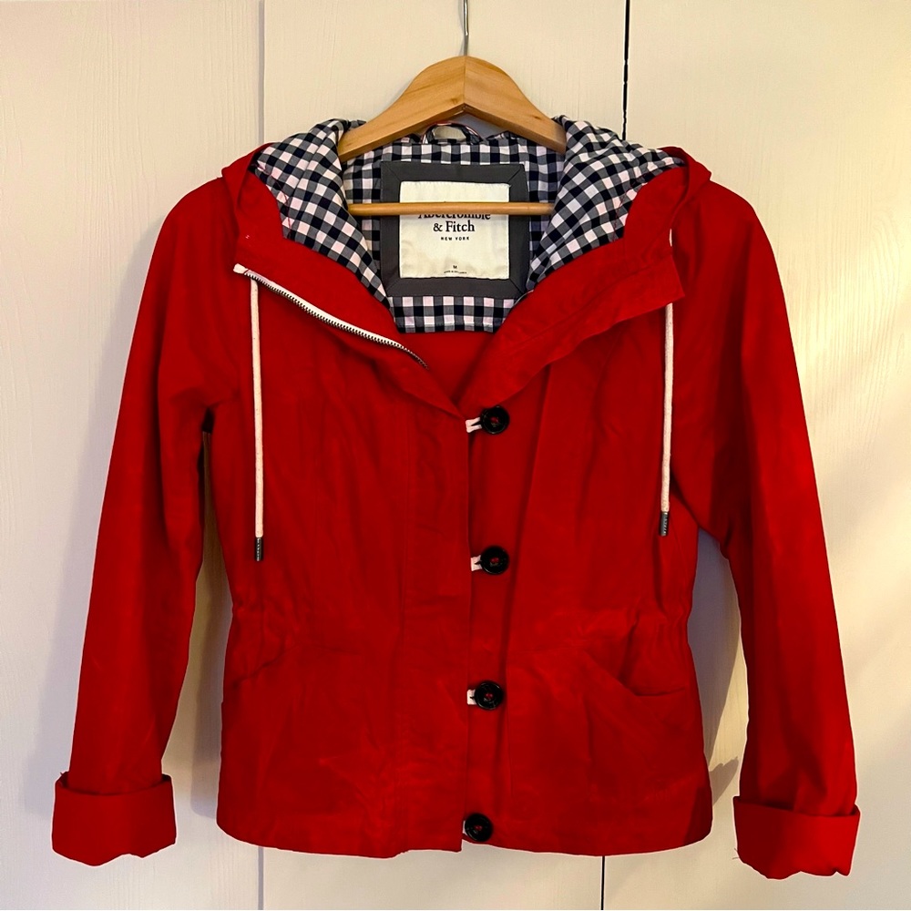 Vintage Abercrombie Red Waxed Jacket / Raincoat Gem